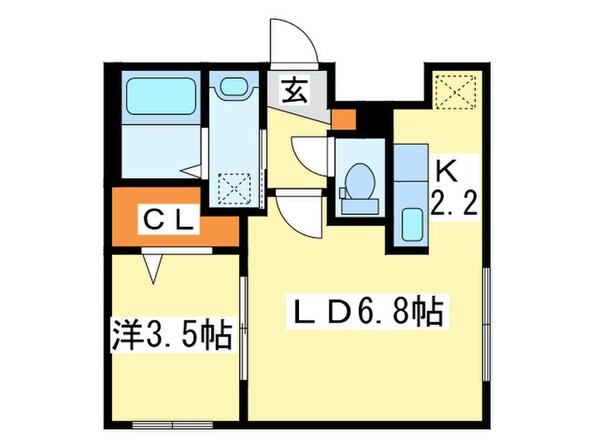 リベルタ桑園の物件間取画像